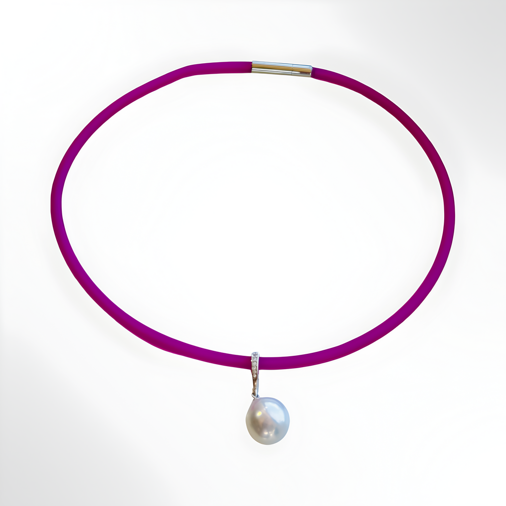 Magneta + Freshwater Pearl Pendant Necklace