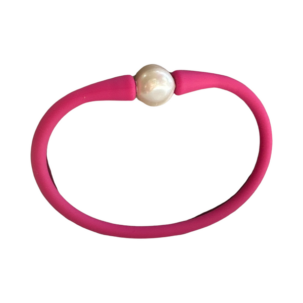 Silicone + Pearl Bracelet