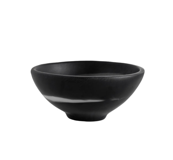 Small Bowl Black White Swirl