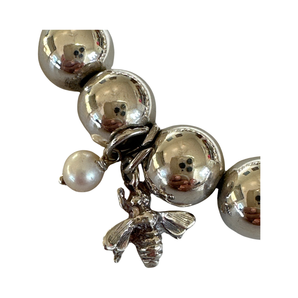 Sterling Silver Bracelet + Bee Charm