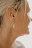 gold huggies and freshwater pearl earrings