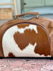 cow hide trvel bag with wheels