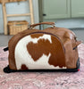 cow hide travel bag