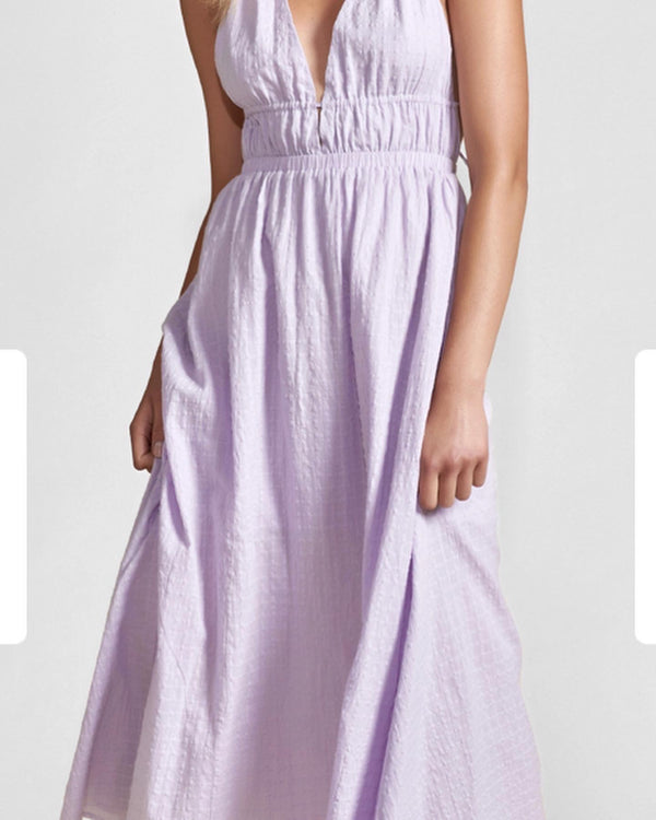 Millie Purple Cotton Maxi Dress