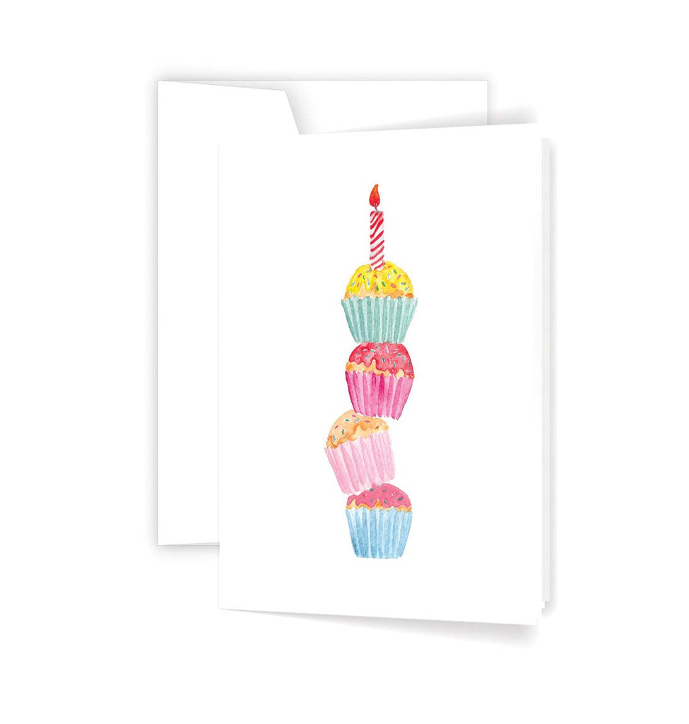 tower of cupcakes card