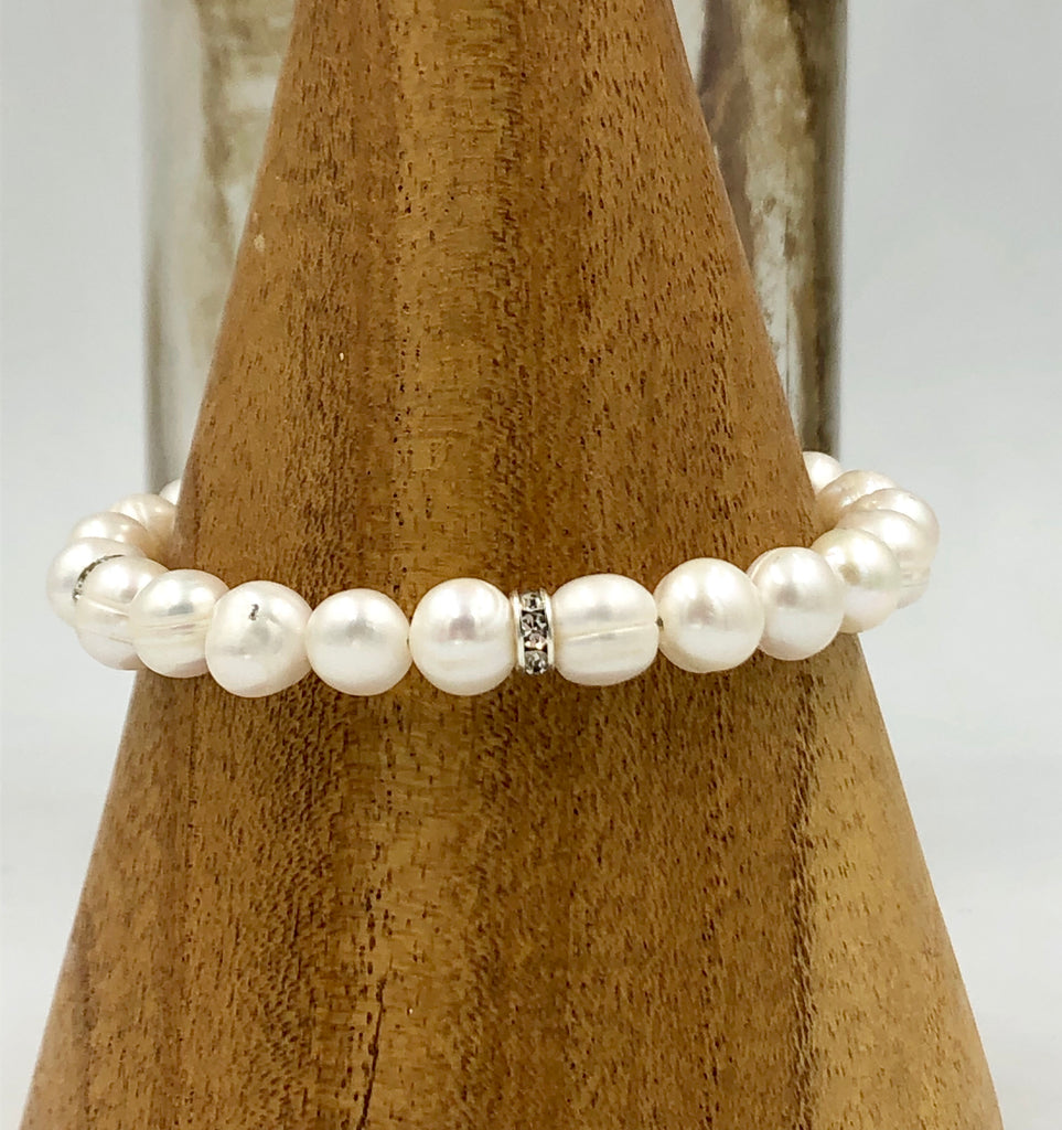Pearl + Swarovski Crystal Bracelet